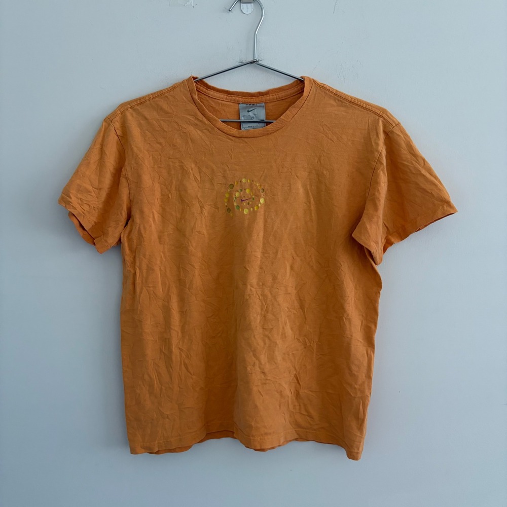 Nike Vintage Orange Swirl Graphic T-Shirt Made in USA Medium